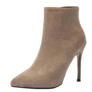 Elegant Beige Women's Ankle Boots